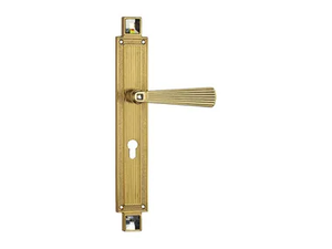 OPERA CRYSTAL - Chromed brass door handle on back plate _ LINEA CALI'